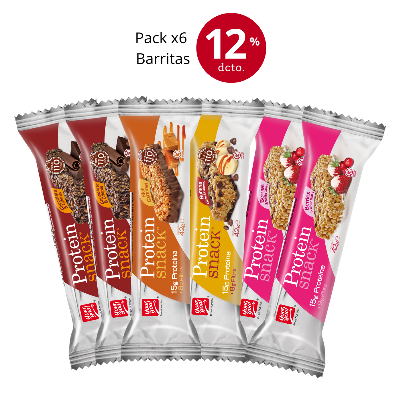 PACK X6 BARRITAS PROTEIN SNACK - VARIETY BOX