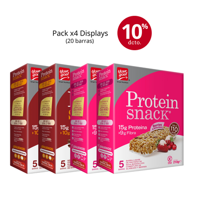 PACK X4 DISPLAYS PROTEIN SNACK (20 BARRAS)