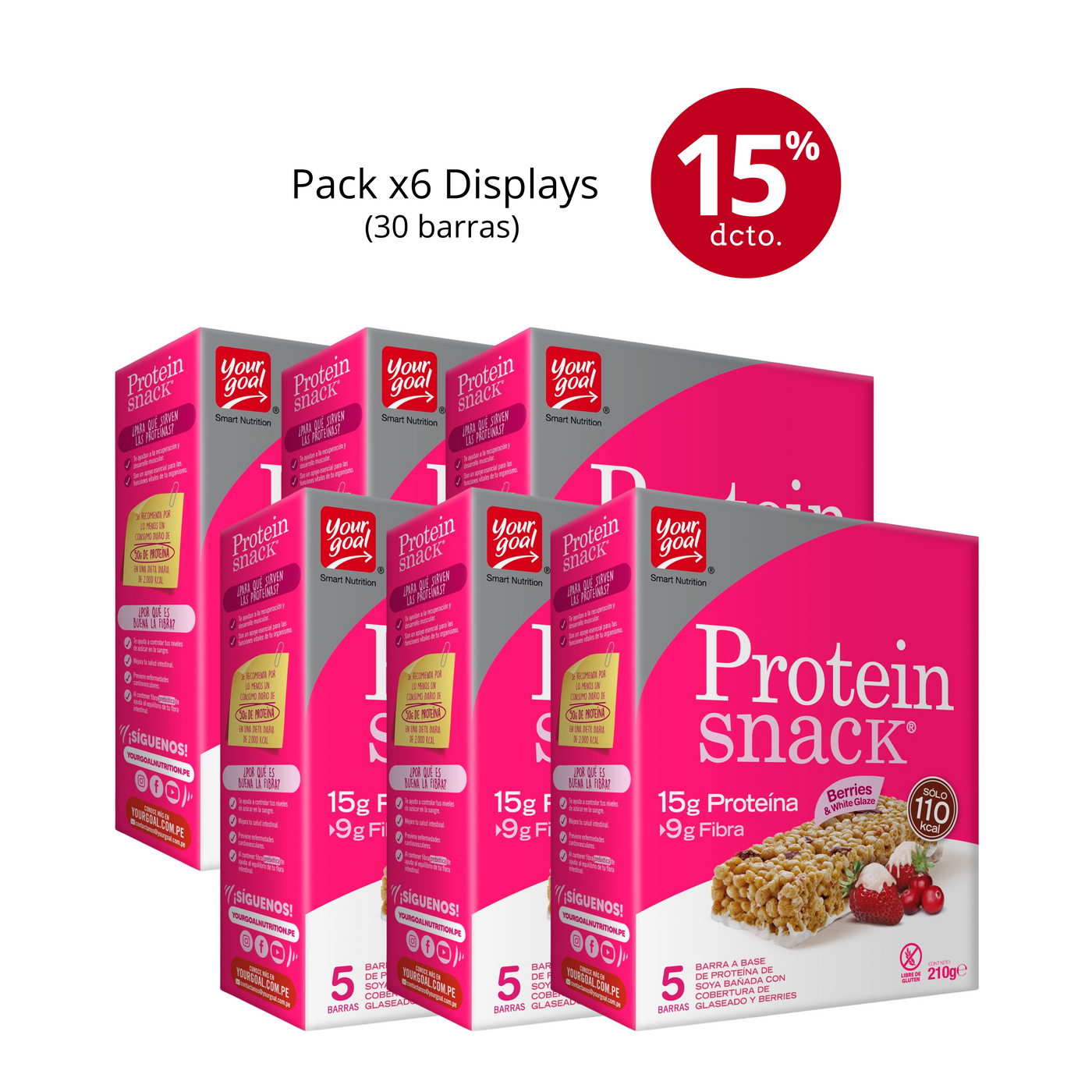 PACK X6 DISPLAYS PROTEIN SNACK (30 BARRAS)