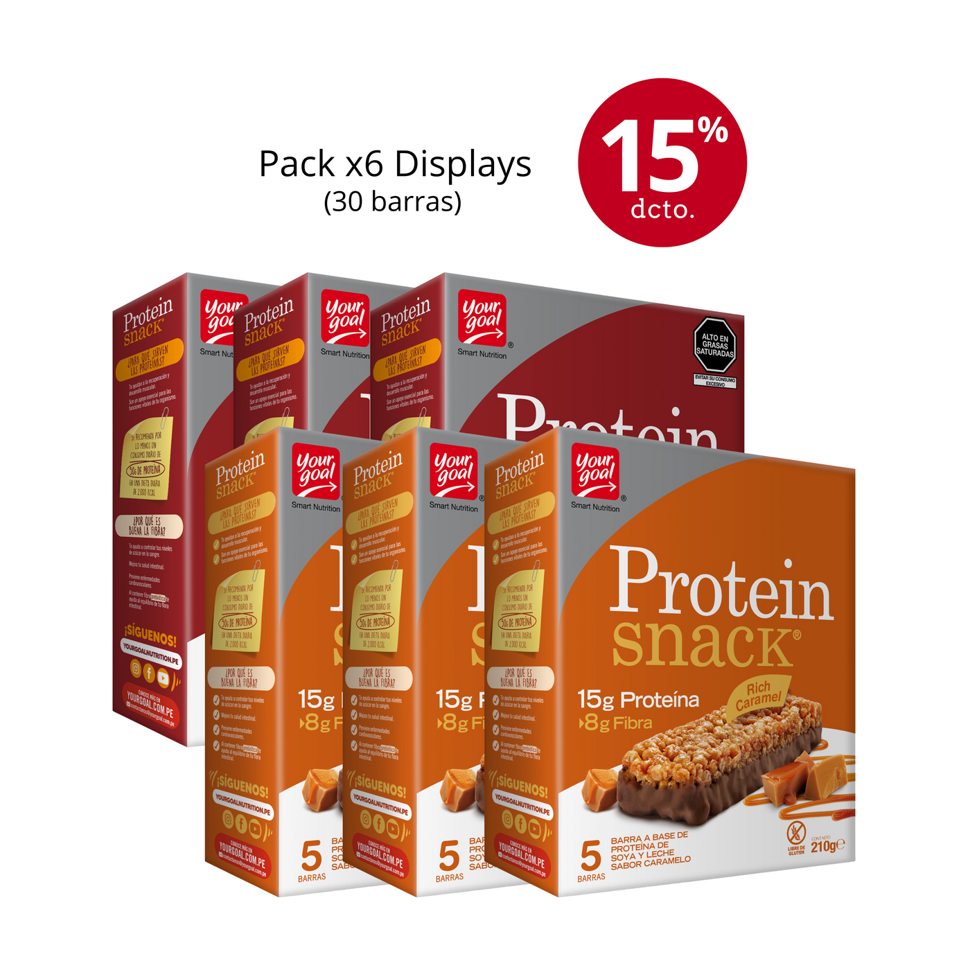 PACK X6 DISPLAYS PROTEIN SNACK (30 BARRAS)