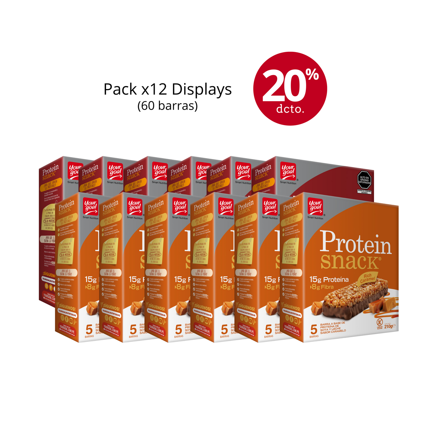 PACK X12 DISPLAYS PROTEIN SNACK (60 BARRAS)