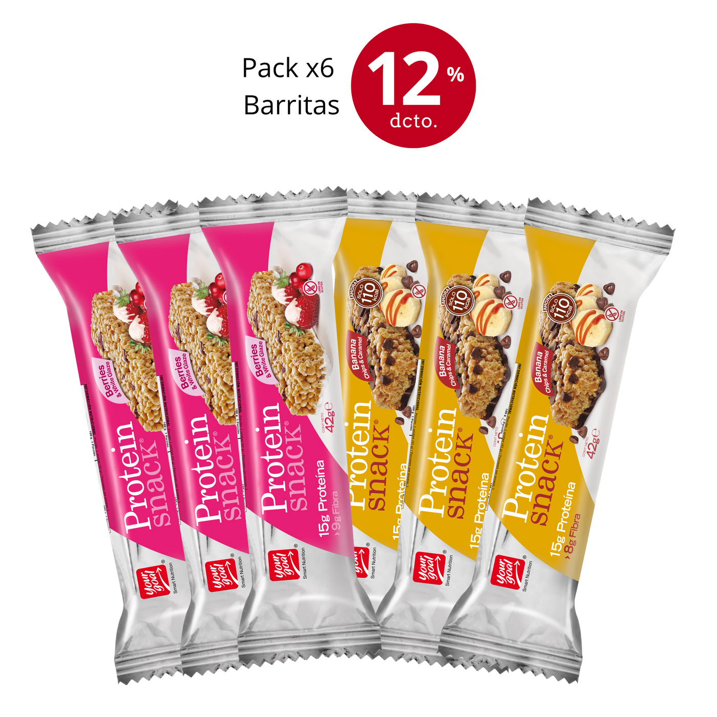 PACK X6 BARRITAS PROTEIN SNACK - VARIETY BOX
