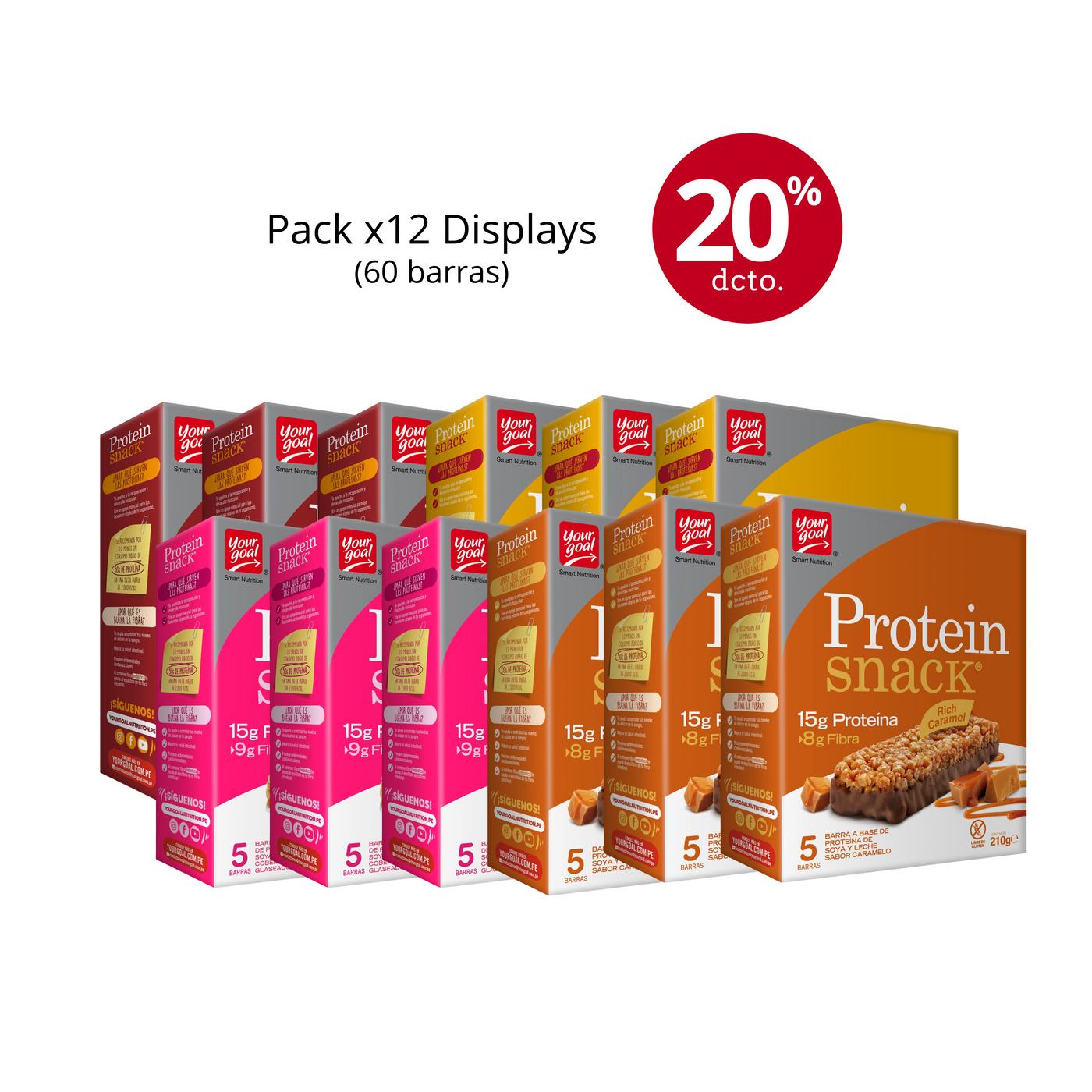 PACK X12 DISPLAYS PROTEIN SNACK (60 BARRAS)